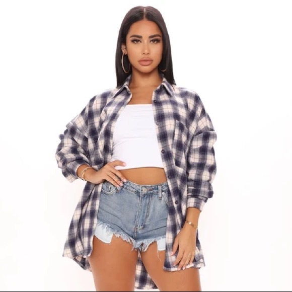 Fashion Nova Jackets & Blazers - NWT Fashion Nova new collection oversized flannel shacket